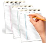 Tyinerc Blocco note di Elenco Attività Giornaliere | 3 Diari A5 Pianificatore Senza Date,Pianificatore Di Gestione Delle Attività - Per Studenti Ufficio Capo Progetto Freelance Scrittori Consulenti