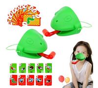 Tyinerc Bocca Di Rana Con Lingua Soffiante - Gioco Multigiocatore Per Feste | Azione Interattiva Maschera Rana Linguacce,Per Serate In Famiglia Raduni Vacanzieri Team Building Aziendale Per Bambini E