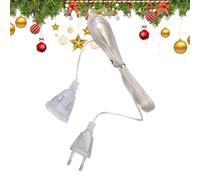 Tyinerc Cavo di prolunga trasparente, cavo di prolunga sottile | Prolunga invisibile trasparente da 10 piedi a 2 poli,Prolunga per cavo elettrico leggero da 220 V, prolunga a filo sottile per