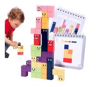 Tyinerc Di Costruzione In Legno Per | Giocattolo Creativo di apprendimento E Gioco,Blocco Di Costruzione Di Espressione,per Il Gioco di Casa nella Scuola materna e in Classe