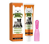 Tyinerc Kit Spazzolini Da Denti Per Cane | Pulitore Sporco Portatile Rinfresca L'- Kit Spazzolino Da Denti E Dentifricio Per Cane Fresco | Cani E Gatti Di Tutte le Dimensioni Pulizia Quotidiana