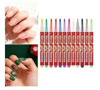 Tyinerc Penne Per Smalto Per Unghie,12 Pezzi Decorazione Manicure Ad Asciugatura Rapida | Penne Per Doodle Art Per Unghie - Per Donne E Ragazze, Professionisti E Principianti