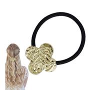 Tyinerc Polsini per capelli per coda di cavallo, elastico per capelli in metallo | Polsino per capelli Supporti per coda di cavallo geometrici Polsino per coda di cavallo - Ferma coda di cavallo,