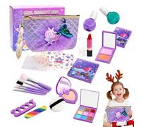Tyinerc Set da trucco per bambini, set da trucco per bambini, 22 X, set per giocare a veri giocattoli per il trucco per ragazze | Set di trucco lavabile e lavabile, giocattolo, giocattolo cosmetico