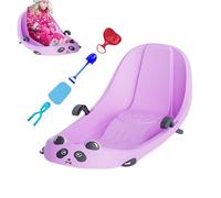 Tyinerc Slittino da neve orientabile per slittino da neve - Slittino da neve orientabile da esterno per - slittino per famiglie all'aperto antiscivolo con cintura di sicurezza per la famiglia, i