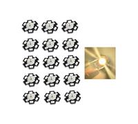 TYKGSQIP 1w 3w 5w 5w diodi LED ad alta potenza con base dissipatore-kit modulo a stella da 20mm per sostituzione della torcia frontale con faro (pacchetto da 15)(3W/Luce naturale 4000K)