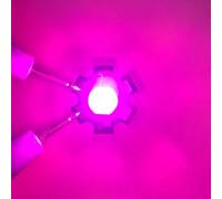 TYKGSQIP Diodi LED ad alta potenza 1W 3W 5W con base dissipatore-Kit modulo PCB a stella da 20mm per sostituzione della torcia frontale con faro (pacchetto da 10)(1W/rosa)