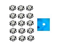 TYKGSQIP Diodi LED ad alta potenza 1w 3w 5w con base dissipatore-Kit modulo PCB a stella da 20mm per sostituzione della torcia frontale con faro (pacchetto da 15)(1W/Ice blue)