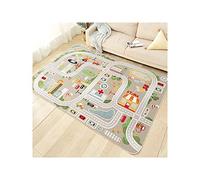 TYKTZXY Tappeto da gioco per bambini Street Car Univers Animal Blu Verde Grigio 10 Misure