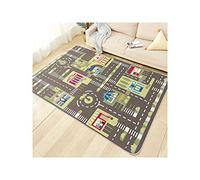 TYKTZXY Tappeto da gioco per bambini Street Car Univers Animal Blu Verde Grigio 10 Misure