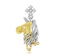 TYLDBNF Accessori 925 Sterling Silver Moon Star Love Blue Heart Cipant Necklace N Gioielli in Argento Sterling Regalo per Farfalla Collana