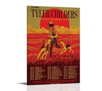 Tyler Childers - Poster decorativo su tela, motivo: "Send in the Hounds", decorazione artistica da parete per camera da letto, soggiorno, camera da letto, decorazione artistica da parete, stile