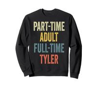 TYLER Personalized Retro Girls Part-Time TYLER Name Felpa