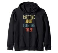 TYLER Personalized Retro Girls Part-Time TYLER Name Felpa con Cappuccio