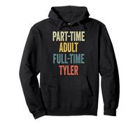 TYLER Personalized Retro Girls Part-Time TYLER Name Felpa con Cappuccio