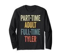 TYLER Personalized Retro Girls Part-Time TYLER Name Maglia a Manica
