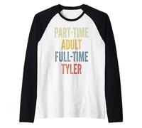 TYLER Personalized Retro Girls Part-Time TYLER Name Maglia con Maniche Raglan