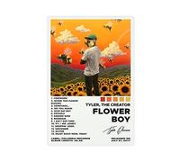 Tyler The Creator - Poster da parete con motivo floreale, 1 poster su tela, decorazione artistica da parete, per soggiorno, camera da letto, decorazione senza cornice, 20 x 30 cm