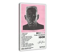 Tyler The Creator Poster Igor Tracklist Album Poster su tela Decorazione per camera da letto Sport Paesaggio Ufficio Camera Decorazione Regalo Cornice Stile 20 x 30 cm (20 x 30 cm)