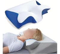 tylxayoxa Cuscino Ortopedico For Il Collo Con Terapia In Memory Foam For Chi Dorme Su Un Fianco, Sulla Schiena E Pancia, Previene(Blue)