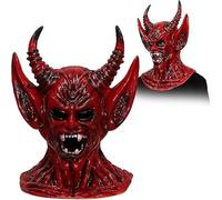 tylxayoxa Maschera Spaventosa For Halloween Con Effetti Di Sangue, Da Vampiro In Lattice Dipinto Adulti(B)