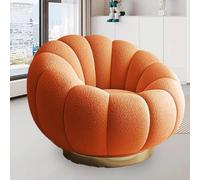 tylxayoxa Poltrona Lazy Sofa - Reclinabile In Pile Di Agnello Con Base Metallo Rialzata, Design Girevole For Relax, Giochi E Lettura(I)