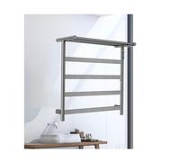 tylydmy Towel Rail Scaldasalviette Elettrico a Riscaldamento rapido, con Cablaggio Fisso, for asciugare Asciugamani e Indumenti, ripiano Superiore, Spazzolato, Filo Destro(A Gray,Hard Wired)