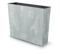 Tymar - Fioriera rettangolare alta per esterni, protezione da sguardi indiscreti, allungata, colore calcestruzzo, 58 x 18 x 50 cm