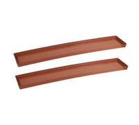 Tymar Sottovaso rettangolare per fioriera, 60 cm, set da 2 pezzi, modello IP (terracotta)