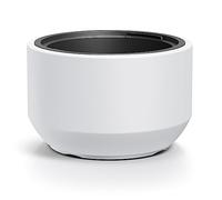 Tymar Vaso da fiori con inserto, vaso da fiori in plastica, fioriera, vaso per piante grande(Bianco HEOS,ø 40 cm)