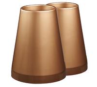 TYMAR Vaso funerario in plastica, per decorazioni funerarie, adatto per sepoltura, fiori artificiali e fiori freschi, resistente alle intemperie (H= 21 cm; (2 confezioni) oro)