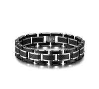 TYMONT Bracciale Combinato in Fibra Di Carbonio Solido Tungsteno Gotico, Bracciale Staccabile Regolabile Da Uomo in Fibra Di Carbonio Da 8,5",Argento