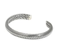 TYMONT Bracciale Twist Retrò in Argento Sterling S925, Bracciale Regolabile in Argento Sterling Con Apertura Prepotente Personalizzata Da Uomo,Argento,18cm~22cm