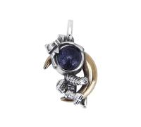 TYMONT S925 Argento Sterling Ciondolo Luna Astronauta, Uomini E Donne Coppie Moda Cento Corrispondenti Collana Ciondolo in Argento Sterling,Argento,Single Pendant