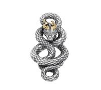 TYMONT S925 Argento Sterling Drago Serpente Arrotolato Ciondolo, Vintage Alla Moda E Versatile Collana in Argento Sterling Ciondolo,Argento,Pendant + Chain 50cm