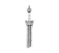 TYMONT S925 Ciondolo in Argento Sterling Con Spada Spezzata Longquan, Collana Retrò Personalizzata in Argento Sterling Con Cento Ciondoli,Argento,Pendant + Chain 65cm