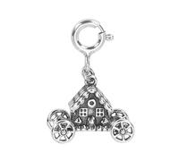 TYMONT S925 Sterling Silver Casa Di Legno Auto Pendente, Uomini E Donne Personalizzato Moda Versatile Sterling Silver Pendant Collana,Argento,Single Pendant