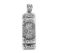 TYMONT S925 Sterling Silver Harmonica Soffiabile Ciondolo, Uomini E Donne Personalizzato Moda Versatile Sterling Silver Pendant Collana,Argento,Pendant + Chain 70cm