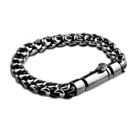 TYMONT S925 Yintai Bracciale Con Scaglie Di Drago D'argento, Bracciale Da Uomo Retrò Prepotente Con Scaglie Di Drago Spesse, Regalo Moto Punk,Silver 8mm,19cm