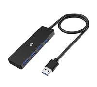 Tymyp Hub USB, hub USB 3.0 a 4 porte, velocità di trasmissione 5 Gbps, semplifica le connessioni con uno splitter USB a 4 porte ed estensore per laptop, Xbox, unità flash, dischi rigidi e altro
