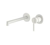 TYMYW Rubinetto Bagno Lavabo Incasso A Doppio Foro Rubinetto Miscelatore Lavello A Maniglia Singola Ottone,Bianco