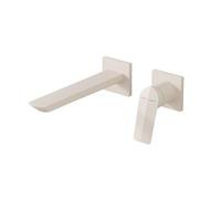 TYMYW Rubinetto Lavabo Incasso Doppio Foro Rubinetto Lavello Bagno da Muro Maniglia Singola Ottone,Milk White
