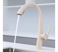 TYMYW Rubinetto Lavello Cucina, Miscelatore Cucina con Doccetta Estraibile Girevole 360° con 2 Modalità Dell'Acqua,Colore Di Farina D'Avena