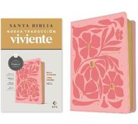 Tyndale Holy Bible: Nueva Traduccion Viviente, Pink Flowers, Filam (Finta pelle)