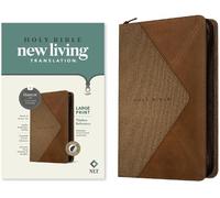 Tyndale NLT Large Print Thinline Reference Zipper Bible, (Rilegato in ecopelle)
