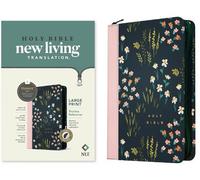 Tyndale NLT Large Print Thinline Reference Zipper Bible, (Rilegato in ecopelle)