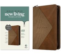Tyndale NLT Large Print Thinline Reference Zipper Bible, (Rilegato in ecopelle)