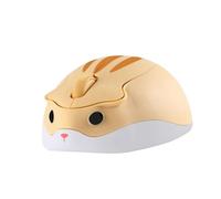 Tynerza Criceto Mouse Senza fili Carino Silenzioso Animale Mouse 1200DPI Portatile Muto da Viaggio dei Mouse Ottico Cordless Mice per Ufficio per Computer Portatile PC Regalo (Giallo)