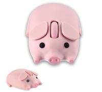 Tynerza Mouse senza fili, dolce a forma di maiale a doppia modalità (2,4 G + Bluetooth), silenzioso, leggero, funzionamento a batteria, mouse wireless a 3 tasti con 1200 DPI, regalo per bambini e