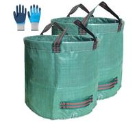 TYNJKJDM 2 x Sacchi Giardinaggio,500 Litri Sacchi da Giardinaggio Professionali,Sacchi da Giardinaggio con Coperchio Riutilizzabile per Foglie Rifiuti Detriti(Without Cover,45x76cm)